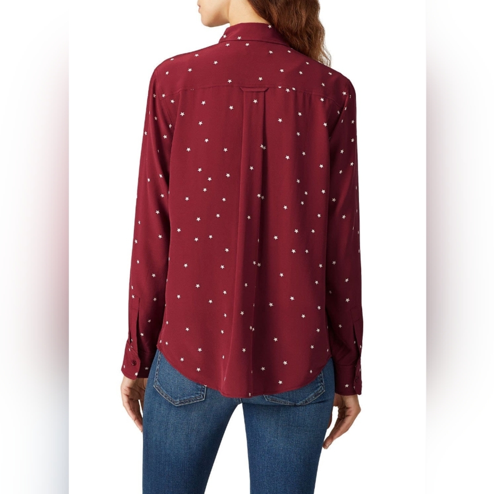 Rails Kate Burgundy Star Print Blouse - Picture 3 of 12